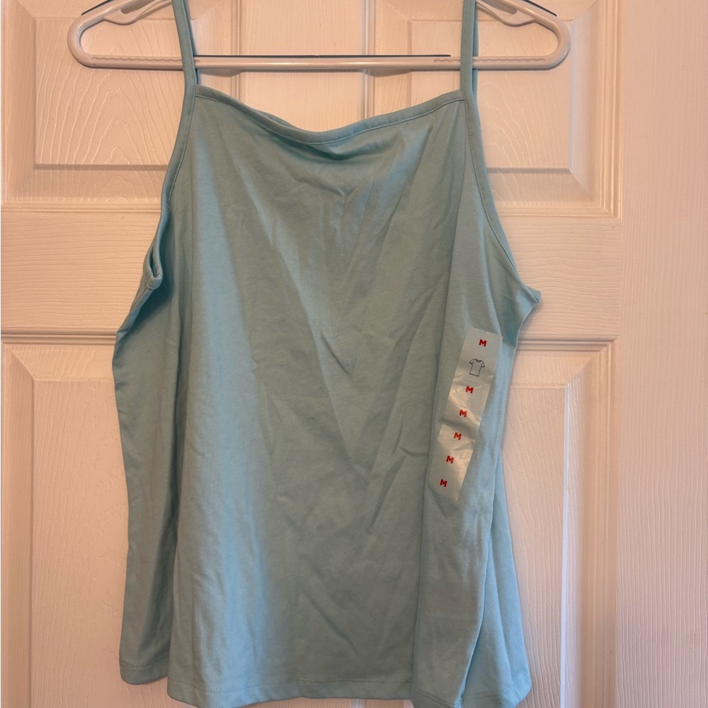 Old Navy Women's Light Blue & Olive Green Cami Tank Tops